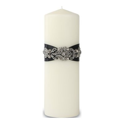 Black Adriana Pillar Candle