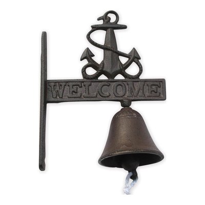 Cast Iron Welcome Bell with Anchor Design