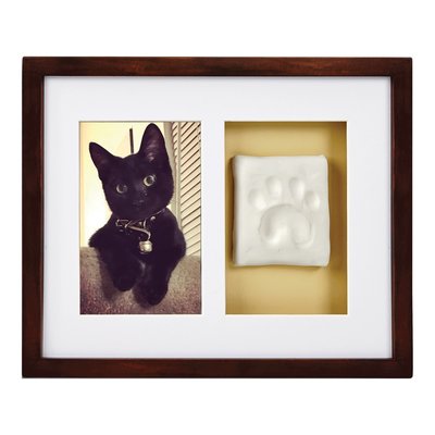 Pawprints Pet Photo Frame with Clay Paw Print Kit