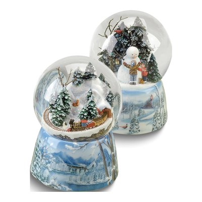 Glitterdome Musical Snowman & Train Set