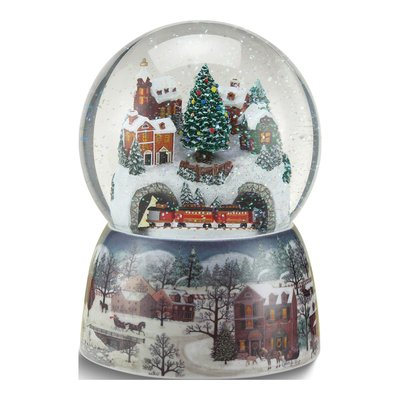 Musical Moving Train Water Globe
