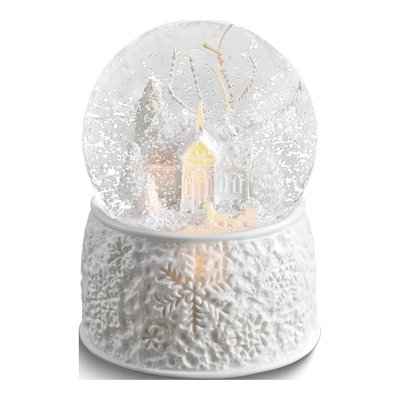 LED Musical Glitterdome Church & Sleigh Water Globe