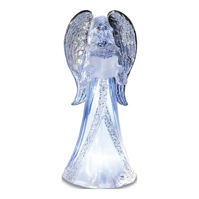 LED Lighted Acrylic Angel Figurine 2-Piece Set – view 4