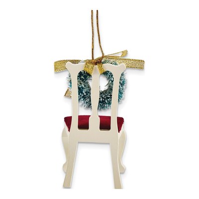 Christmas Wreath Memorial Wooden Chair Ornament – view 3