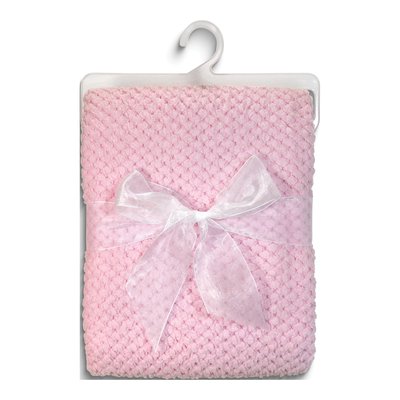 Pink Bumpy Corn Fleece Baby Blanket