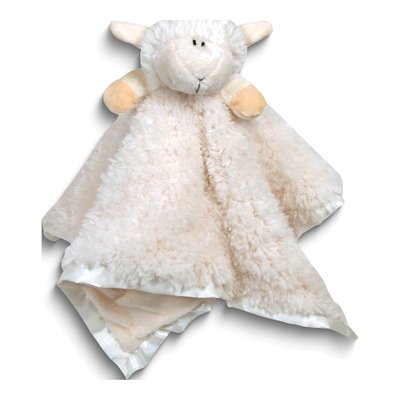 White Plush Lamb Baby Blanket Toy