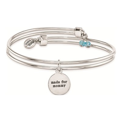 It's a Boy Silver-Tone Bangle Bracelet & Card – view 2