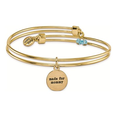 It's a Boy Gold-Tone Bangle Bracelet & Card – view 2