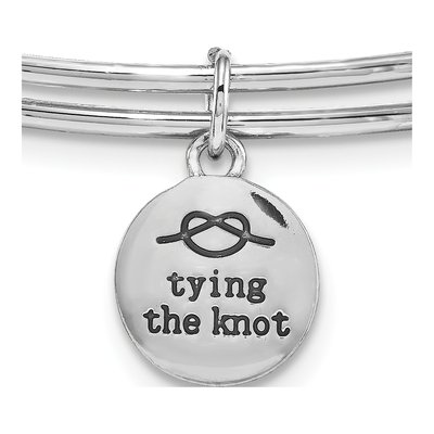 Soon to Be Mrs. Silver-Tone Bangle Bracelet & Card – view 3