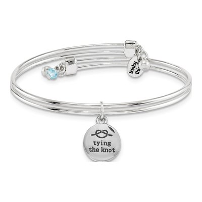 Soon to Be Mrs. Silver-Tone Bangle Bracelet & Card – view 4