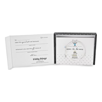 Soon to Be Mrs. Silver-Tone Bangle Bracelet & Card – view 5