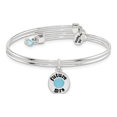Soon to Be Mrs. Silver-Tone Bangle Bracelet & Card