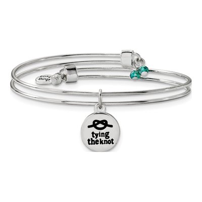 Green Mother of Bride Bangle Bracelet – view 2