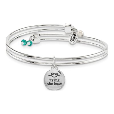 Green Mother of Bride Bangle Bracelet – view 4