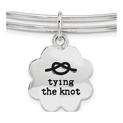 Silver-Tone Mother of the Groom Bangle Bracelet & Card – view 3