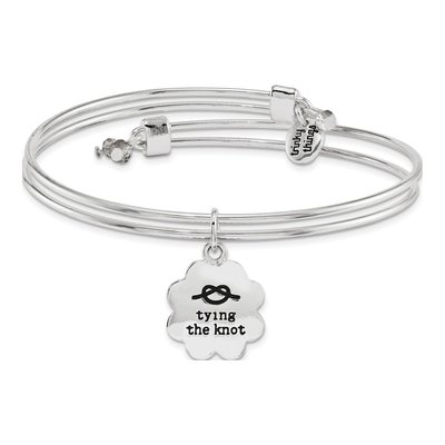 Silver-Tone Mother of the Groom Bangle Bracelet & Card – view 4