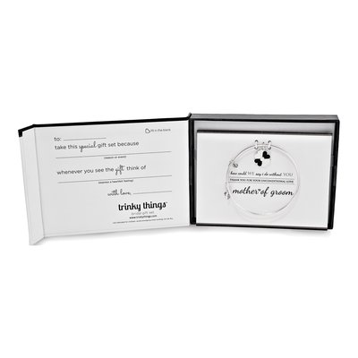 Silver-Tone Mother of the Groom Bangle Bracelet & Card – view 5