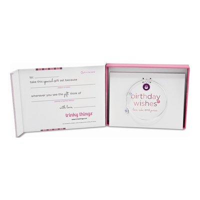 Birthday Wishes Silver-Tone Bangle Bracelet & Card – view 3