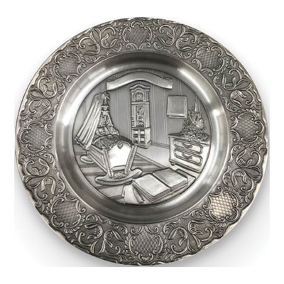 Polished Pewter Engravable Baby Plate