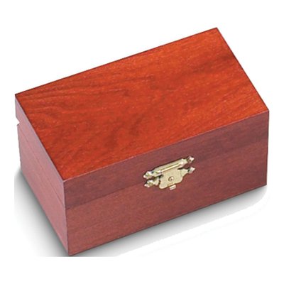 Wood Keepsake Box with Maple Finish & Hasp Clasp
