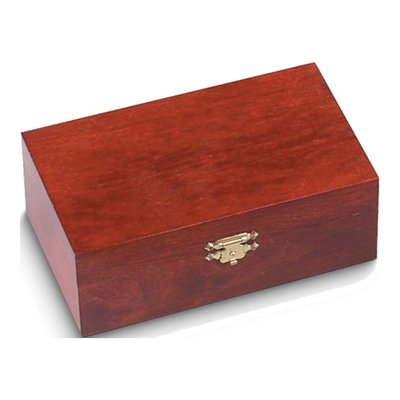 Wood Keepsake Box with Maple Finish & Hasp