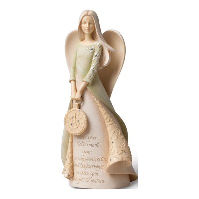 Foundations Retirement Angel Stone Resin Figurine
