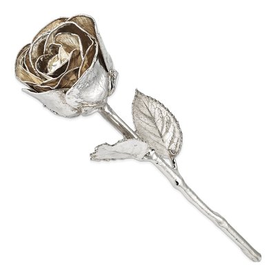 Silver-Dipped Real Rose Gift – view 2