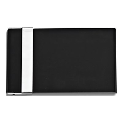 Black-Plated Engravable Business Card Case