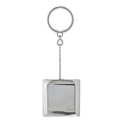 Engravable Silver-Tone Retractable Key Ring w/ Belt Clip – view 3