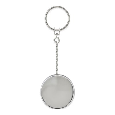 Engravable Silver-Tone Retractable Key Ring – view 3