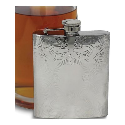 Engravable 8oz Silver-Tone Flask – view 2