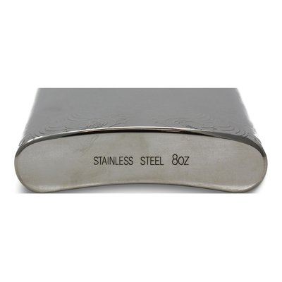 Engravable 8oz Silver-Tone Flask – view 3