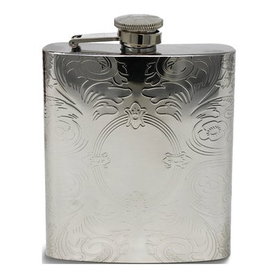 Engravable 8oz Silver-Tone Flask – view 5