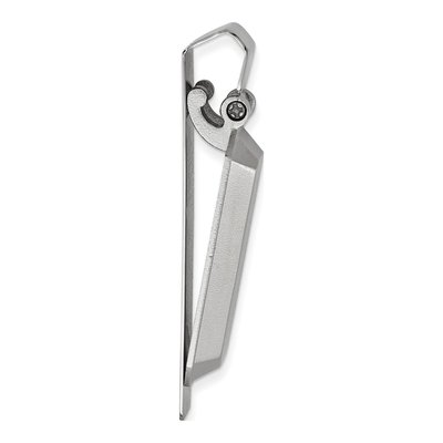 Men's Silver-Tone Octagon Hinged Money Clip – view 2