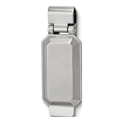 Men's Silver-Tone Octagon Hinged Money Clip