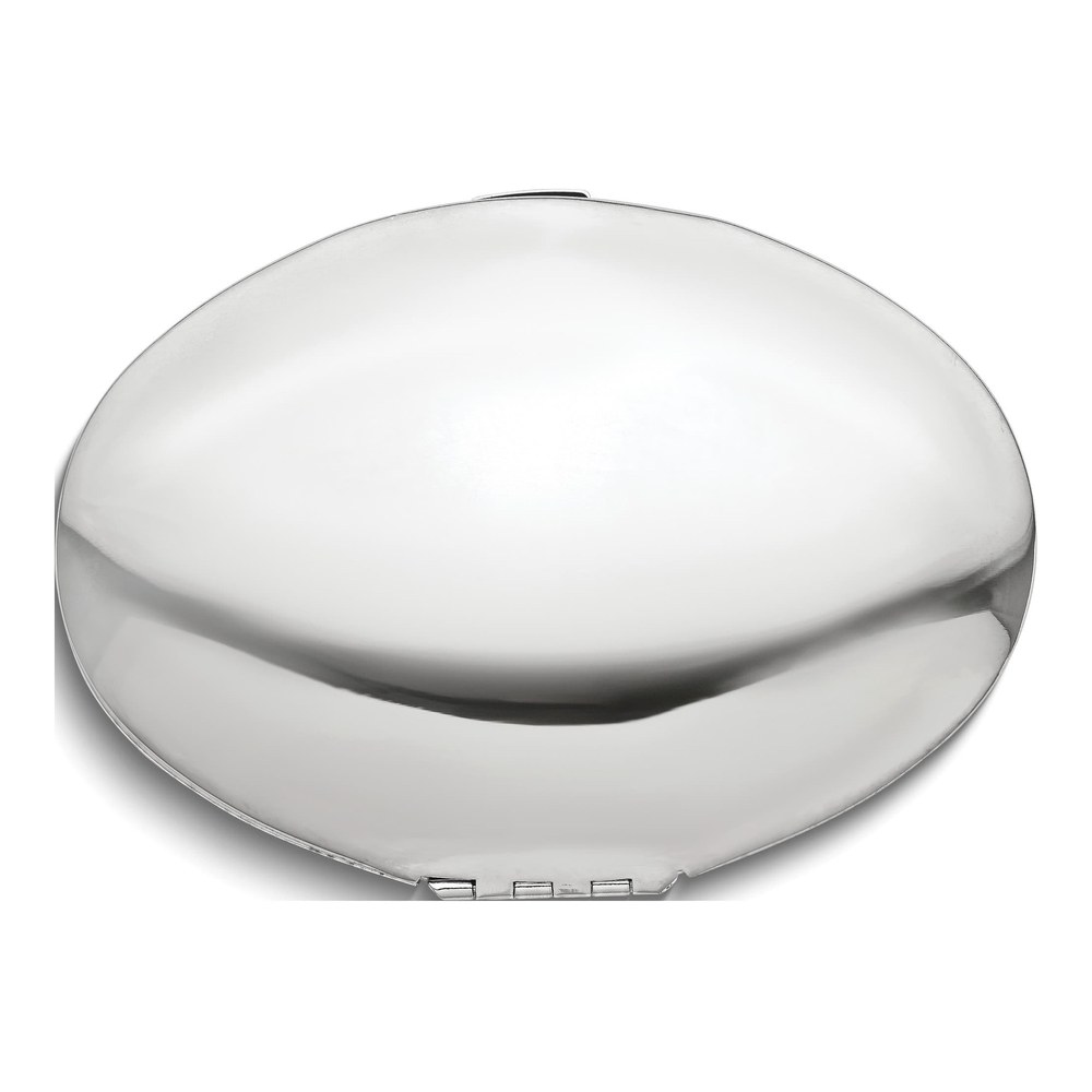 Silver-Tone Oval Compact Mirror