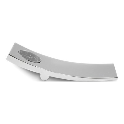 Silver-Tone Curved Rectangle Desk Clock, Engravable – view 2