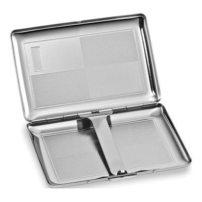 Silver-Tone Rectangle Business Card Case – view 2