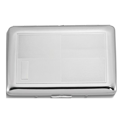 Silver-Tone Rectangle Business Card Case