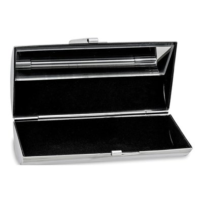 Silver-Tone Engravable Lipstick Case with Mirror – view 2