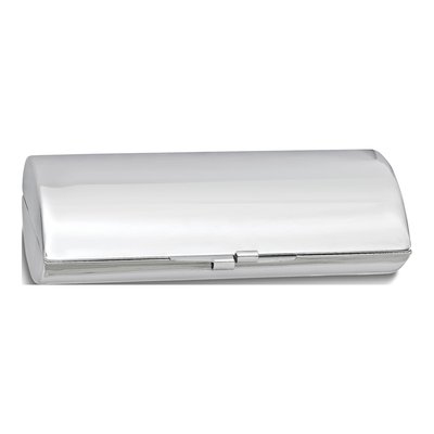Silver-Tone Engravable Lipstick Case with Mirror