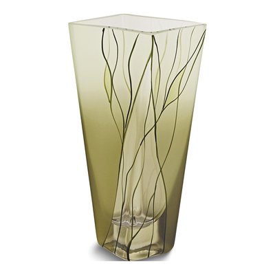 Badash Evergreen Crystal Square Vase, 8 in