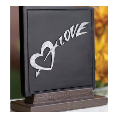 Love Chalk Cake Topper - Black Resin