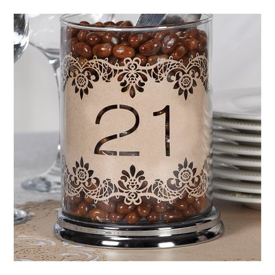 Laser-Cut Kraft Table Number Wraps 21-30