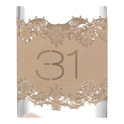 Kraft Table Number Wraps 31-40