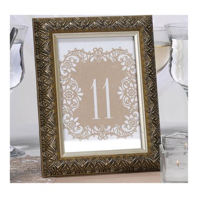 Laser-Cut Kraft Table Number Cards 11-20