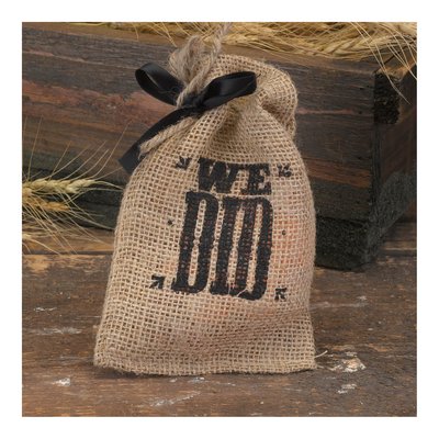 We Did Burlap Favor Bags, Pkg of 25