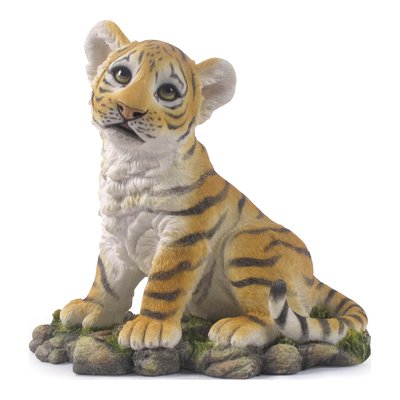 Tiger Cub Sitting Sculpture Figurine