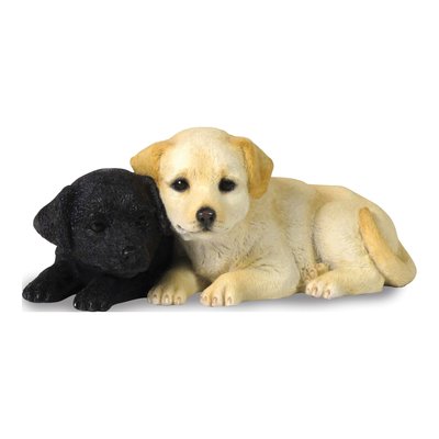 Labrador Puppies Sculpture Figurine
