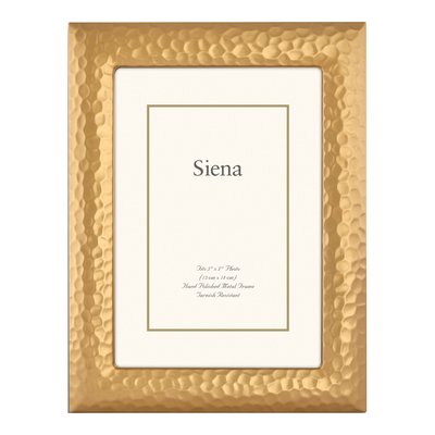 Gold-Tone Hammered 5x7 Photo Frame Gift